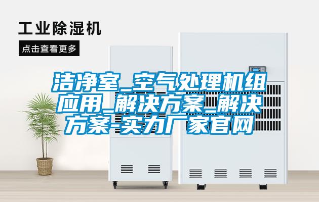 潔凈室_空氣處理機組應用_解決方案_解決方案-實力廠家官網(wǎng)