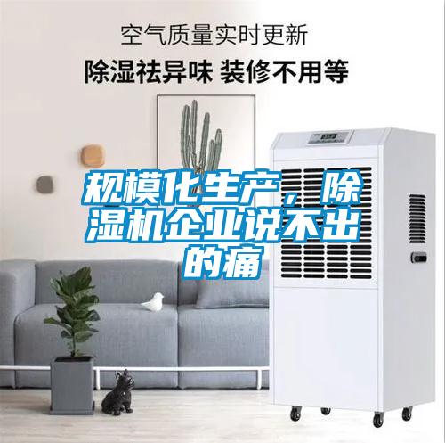 規(guī)模化生產(chǎn),除濕機(jī)企業(yè)說不出的痛