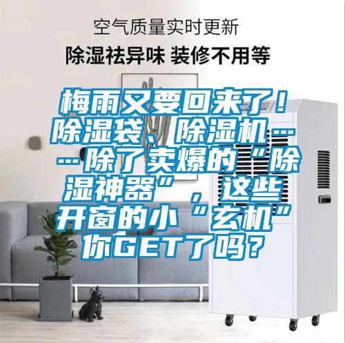 梅雨又要回來了！除濕袋、除濕機……除了賣爆的“除濕神器”，這些開窗的小“玄機”你GET了嗎？